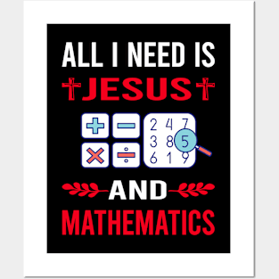 I Need Jesus And Mathematics Math Maths Posters and Art